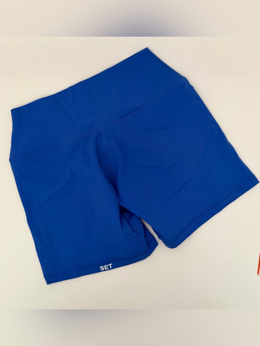 SET Active Bike Shorts Spandex Athletic Yoga Shorts Royal Blue Size Large - Picture 6 of 9